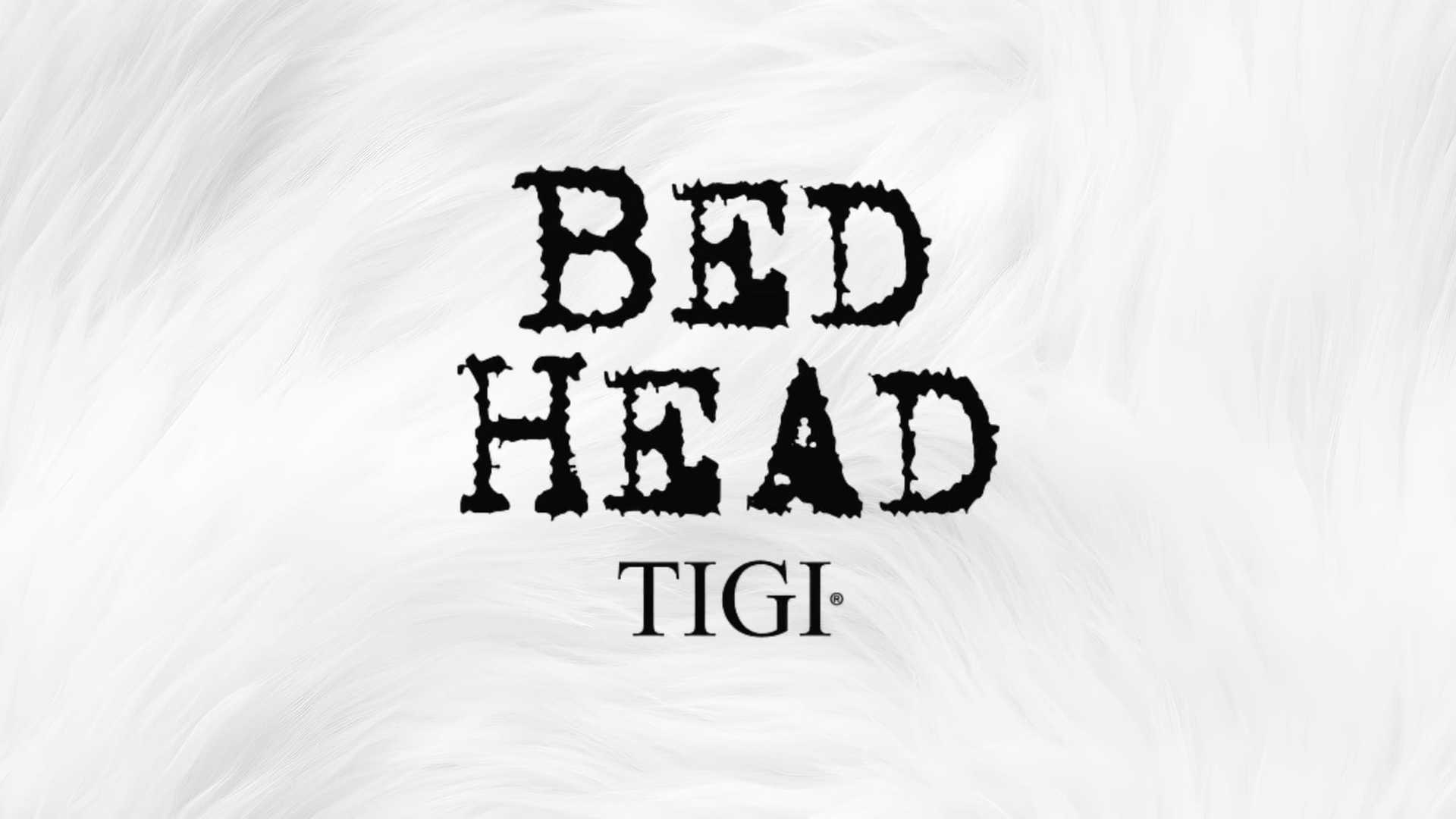Bed Head TIGI logo on textured white background